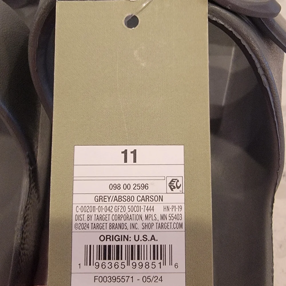 Goodfellow & Co. Carson Two Band Slide Grey Slip On Mens 11 NWT!